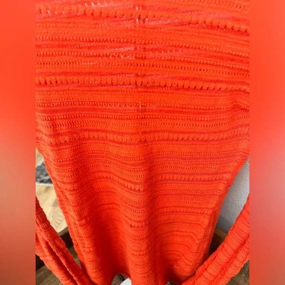 Rachel Rachel Roy Orange Sheer Top - Picture 4 of 5